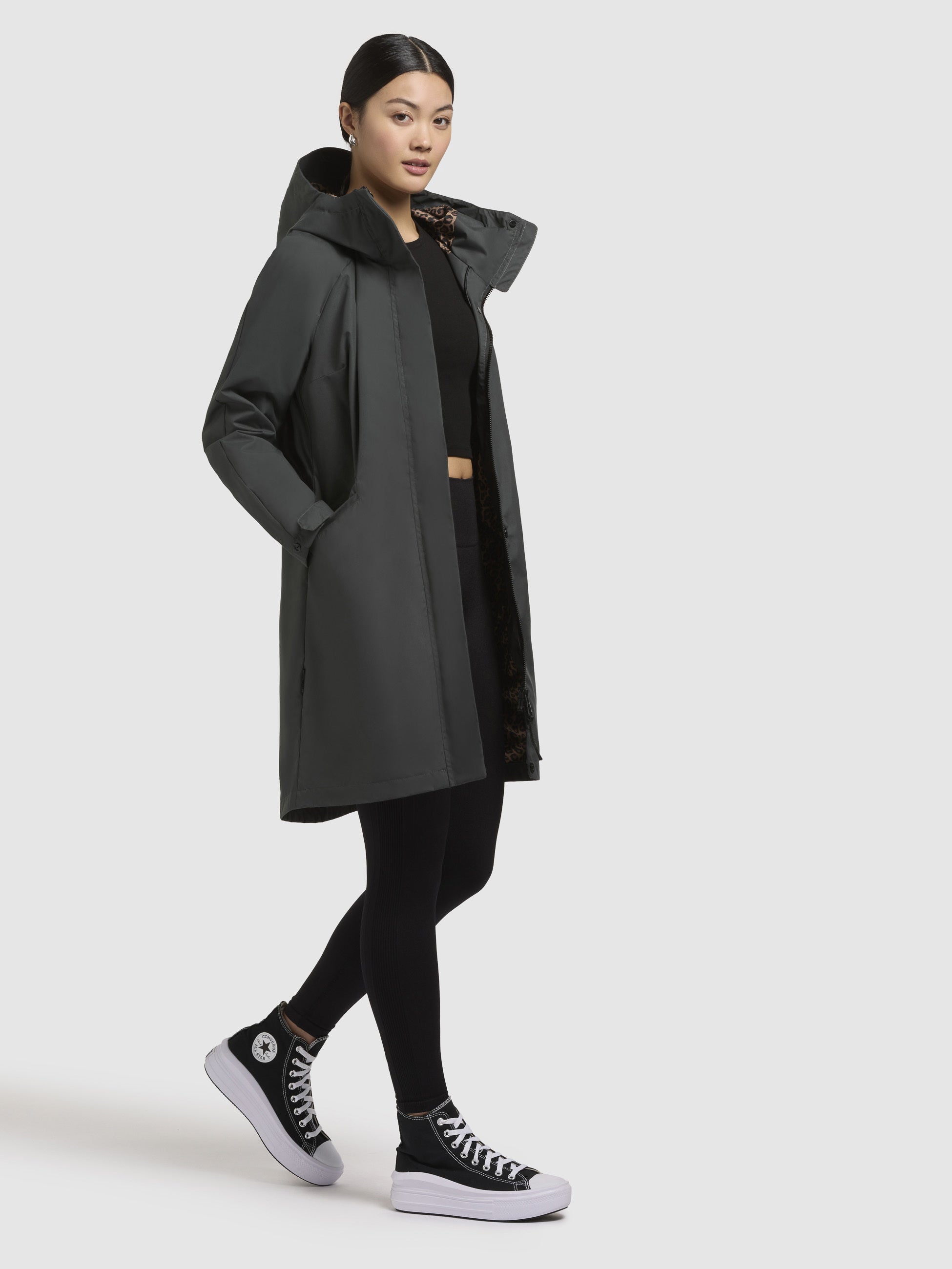 khujo-yeal-damen-kurzmantel-blaugrau-slim-fit image 6