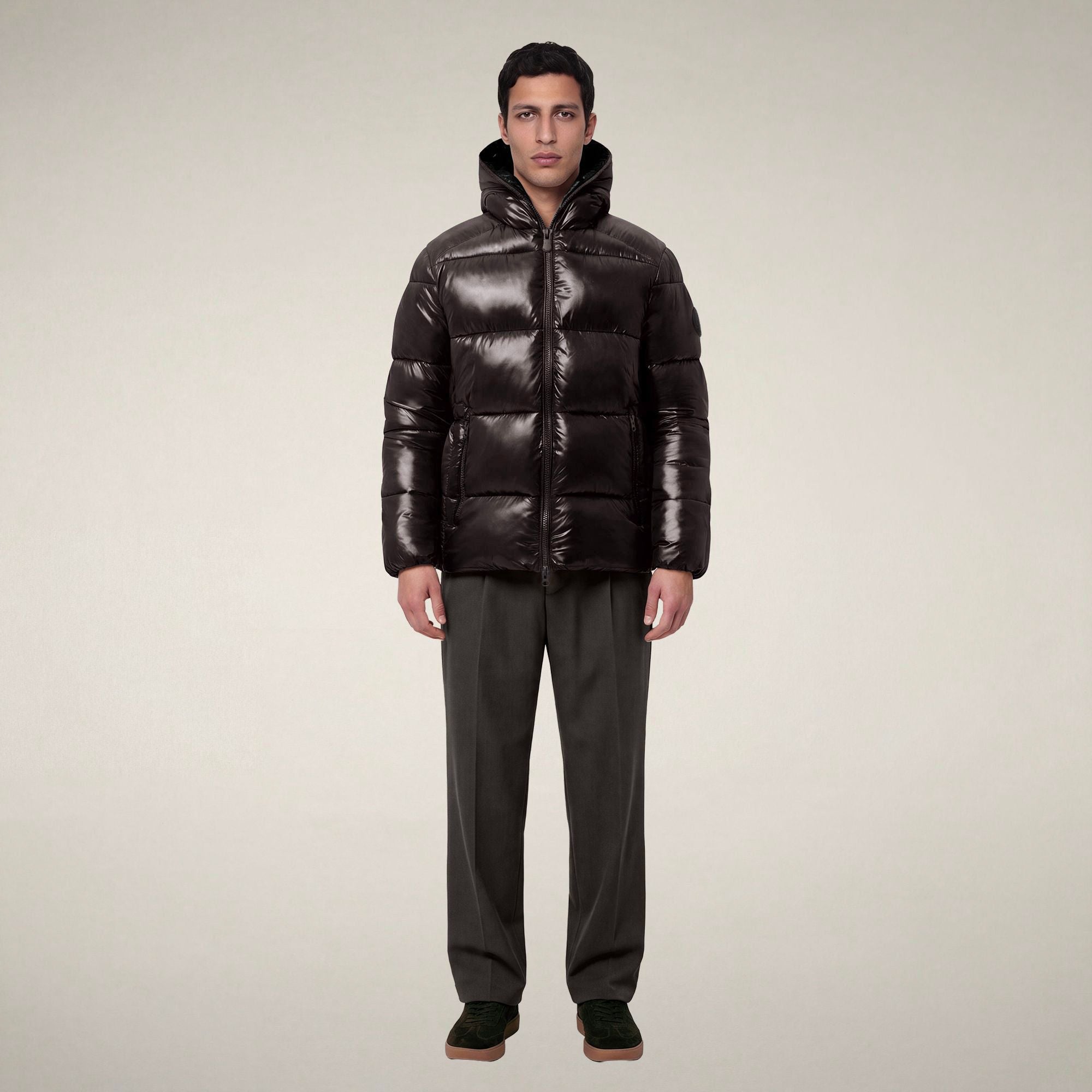save-the-duck-edgard-pufferjacke-herren-braun-schwarz image 1