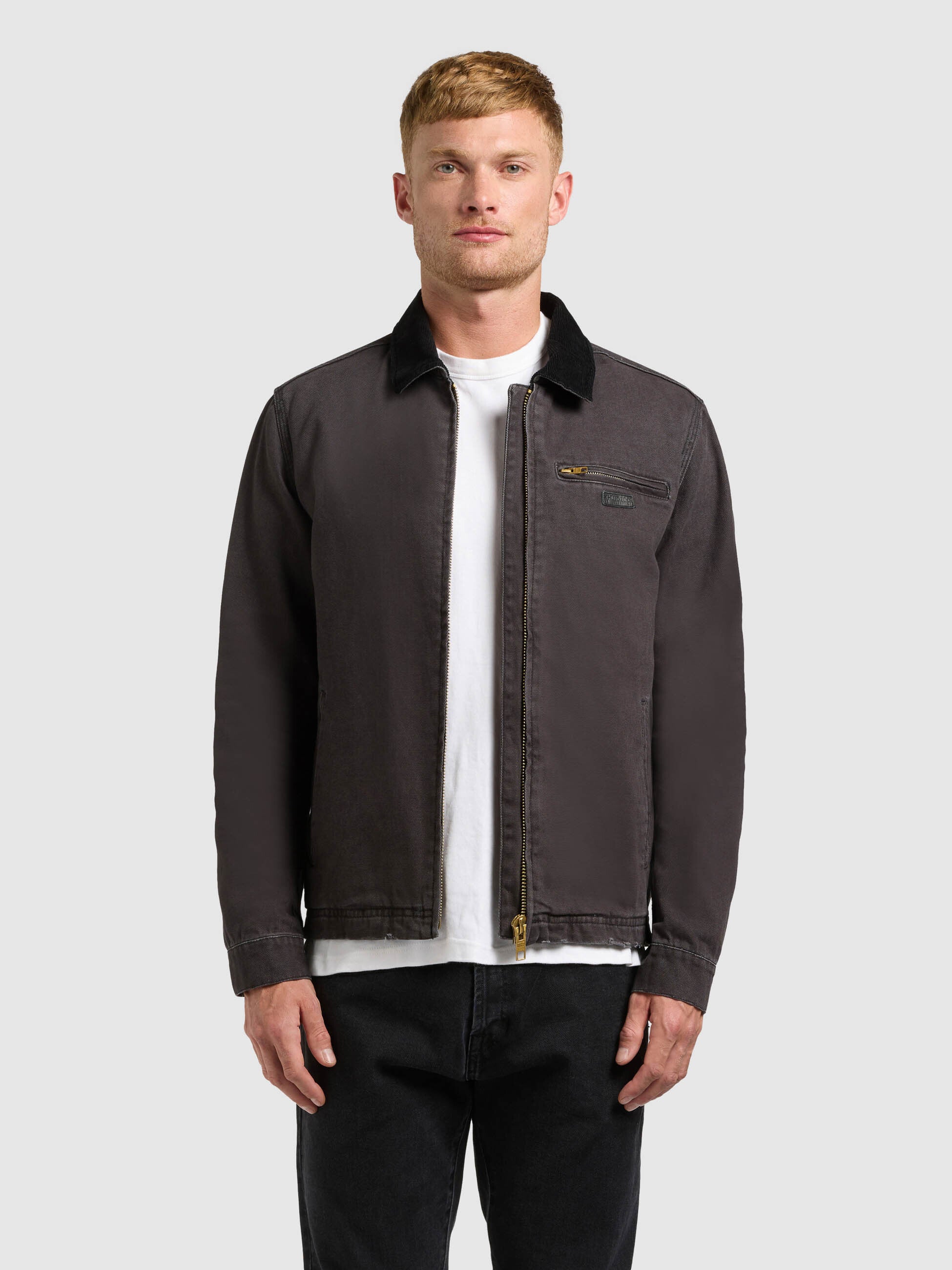 khujo-jacke-deddy-black-workwear-blouson-baumwoll-canvas-damen image 1
