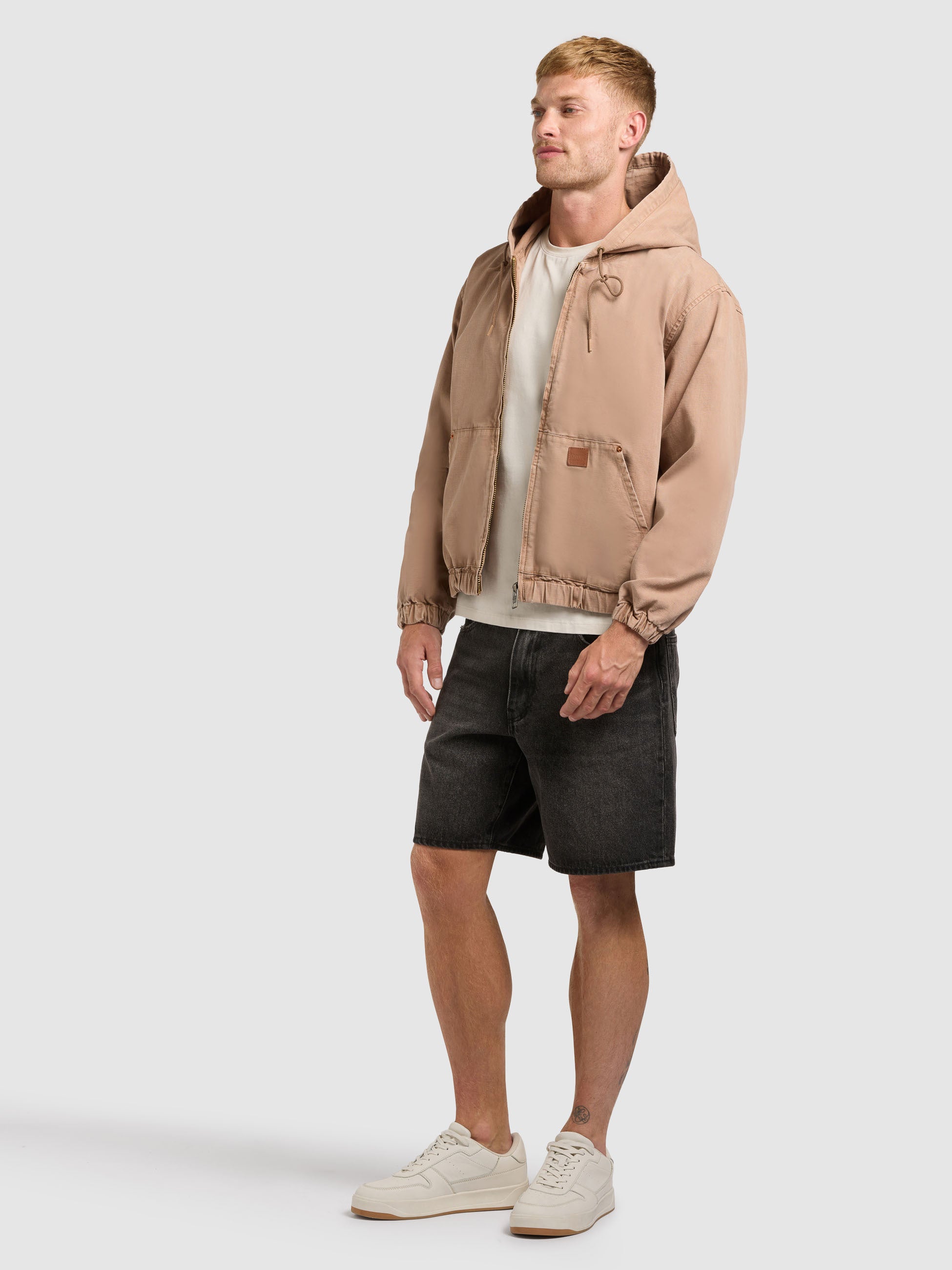 khujo-darrel-jacke-toffee-brown-blouson-hoodie-loose-fit image 7
