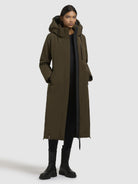 khujo-coat-lofi2-dark-olive-damen-wintermantel-lang image 6