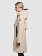 khujo-mantel-liede-beige-kurzer-damen-regenmantel-mit-kapuze image 5