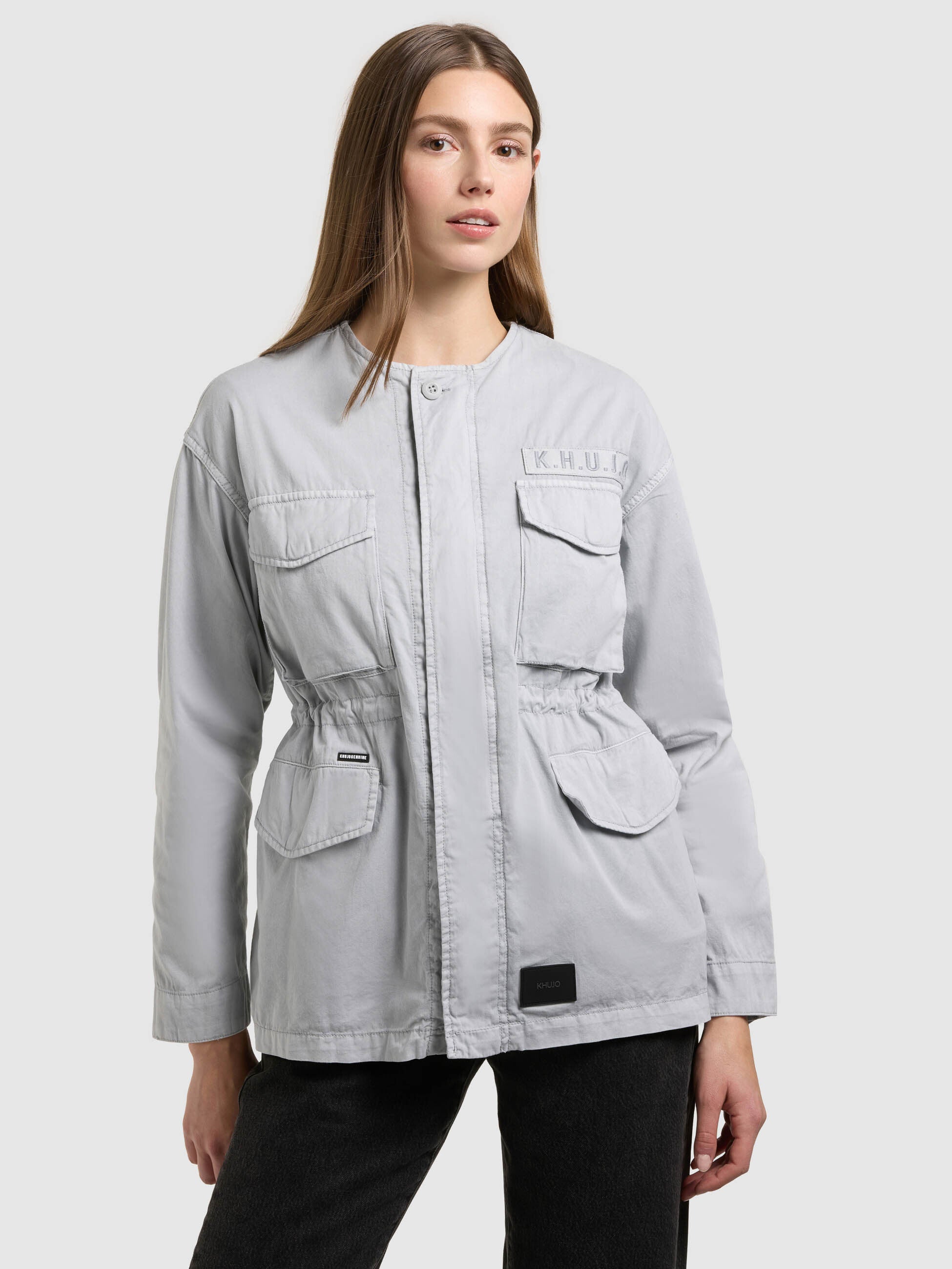 khujo-jacke-sunna-light-grey-fieldjacke-damen-aus-baumwoll-twill image 6