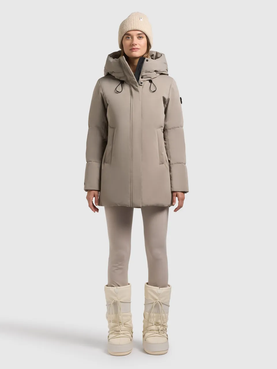 khujo-jacke-allap-winterjacke-greige-teil-gesteppt image 1
