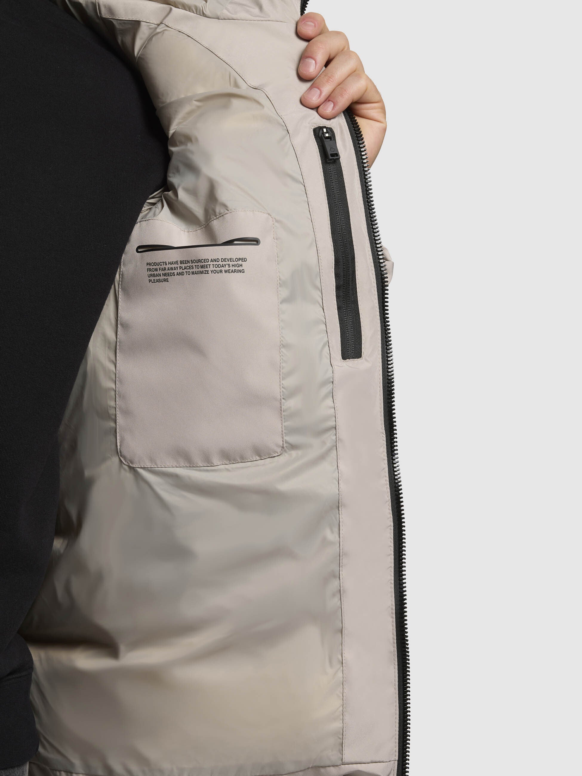 khujo-jacke-wou-hellgrau-h-ftlange-steppjacke-mit-kapuze image 8