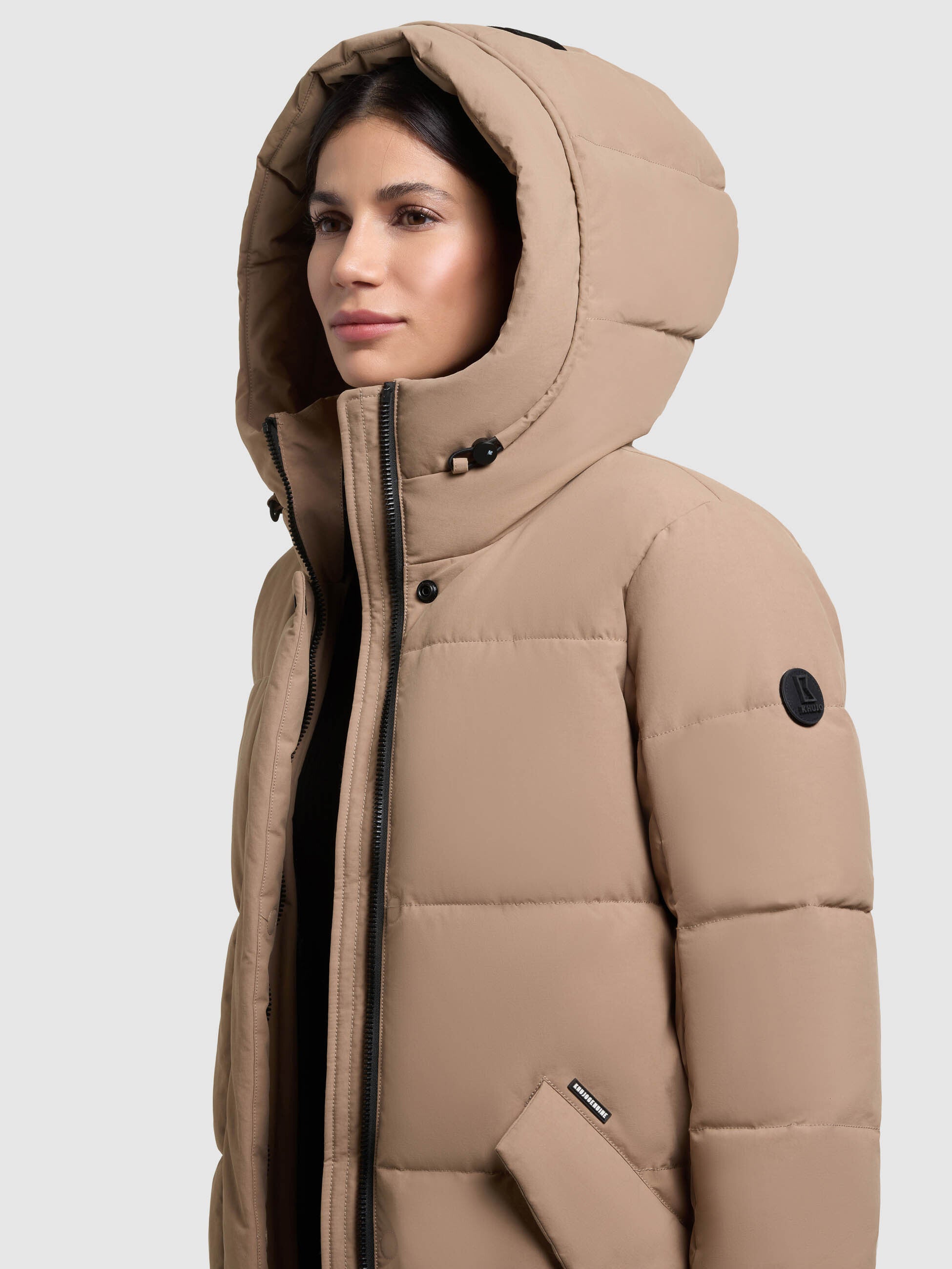 khujo-mantel-cami-cookie-beige-knielanger-damen-steppmantel-mit-kapuze image 7