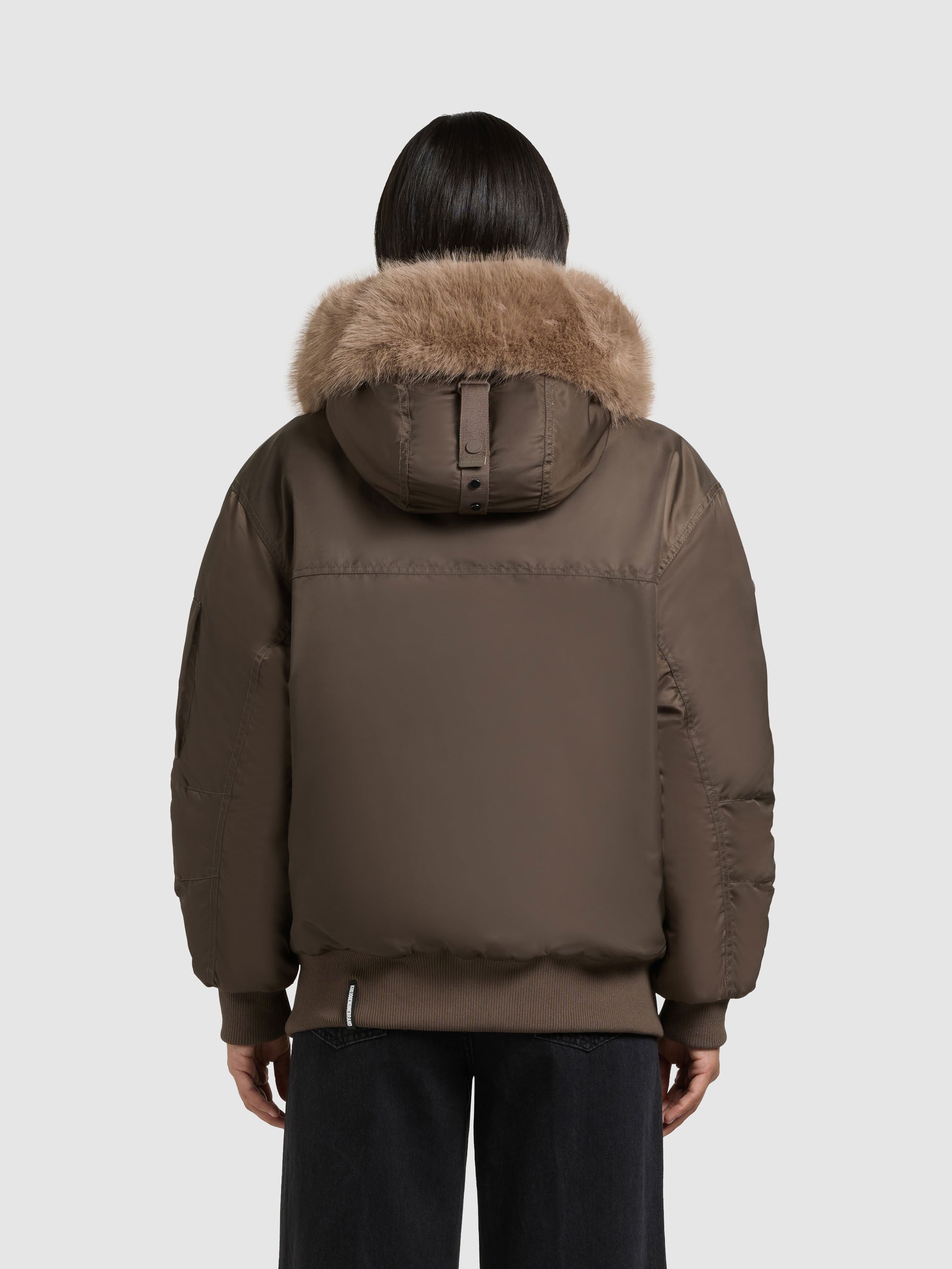 khujo-jacke-cela-potter-brown-damen-bomberjacke-mit-kapuze image 3