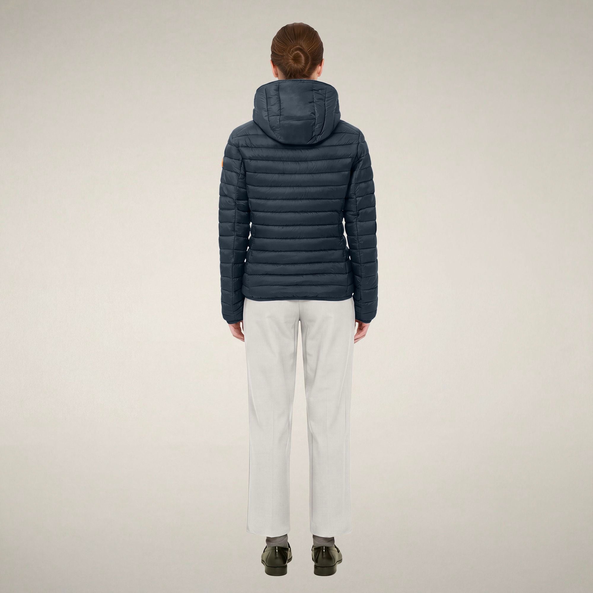 save-the-duck-daisy-damen-daunenjacke-blau-schwarz-mit-kapuze image 2