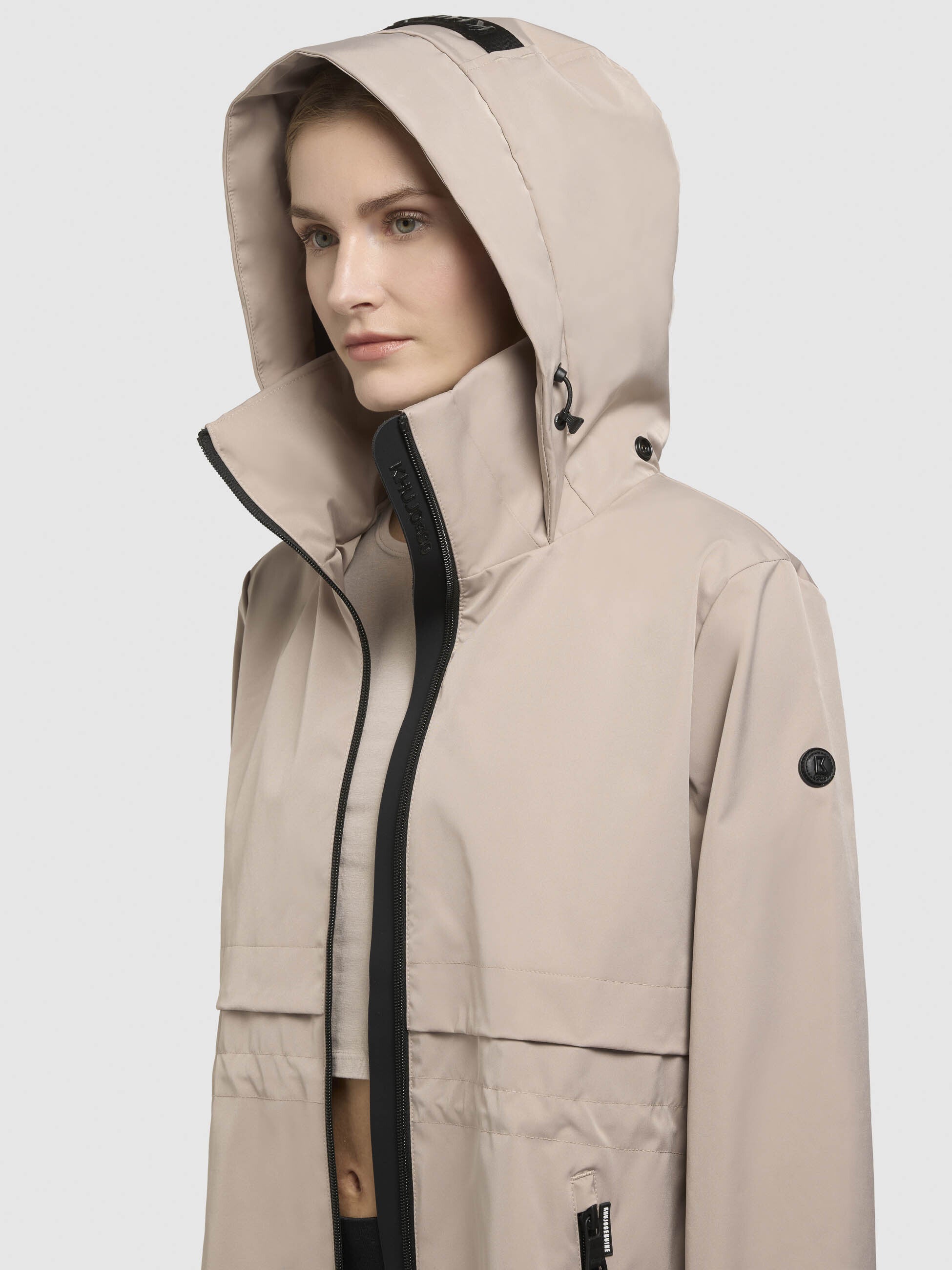 khujo-mantel-narin-beige-damen-sommerparka-regular-fit-mit-pack-kapuze image 7