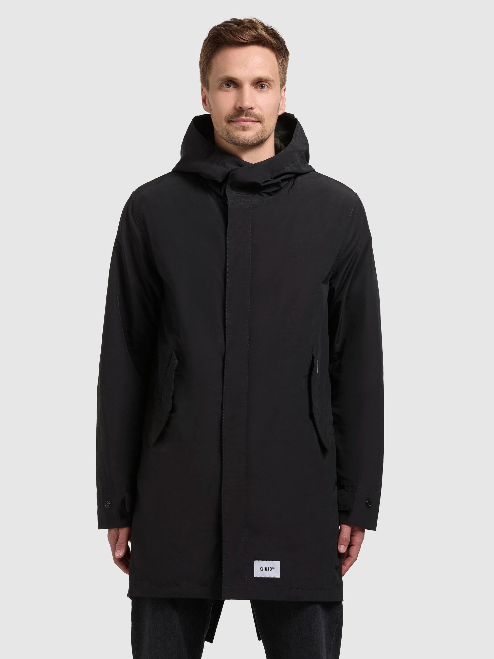 khujo-mantel-kolya-schwarz-parka-kurzmantel image 4