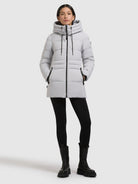 khujo-jacket-matla-platinum-gray-slim-fit-steppjacke-mit-kapuze-leicht-wattiert image 6