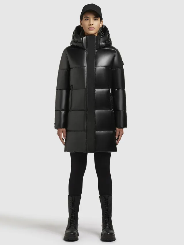 khujo-haya-shiny-jacke-schwarz-damen-steppjacke-regular-fit image 1