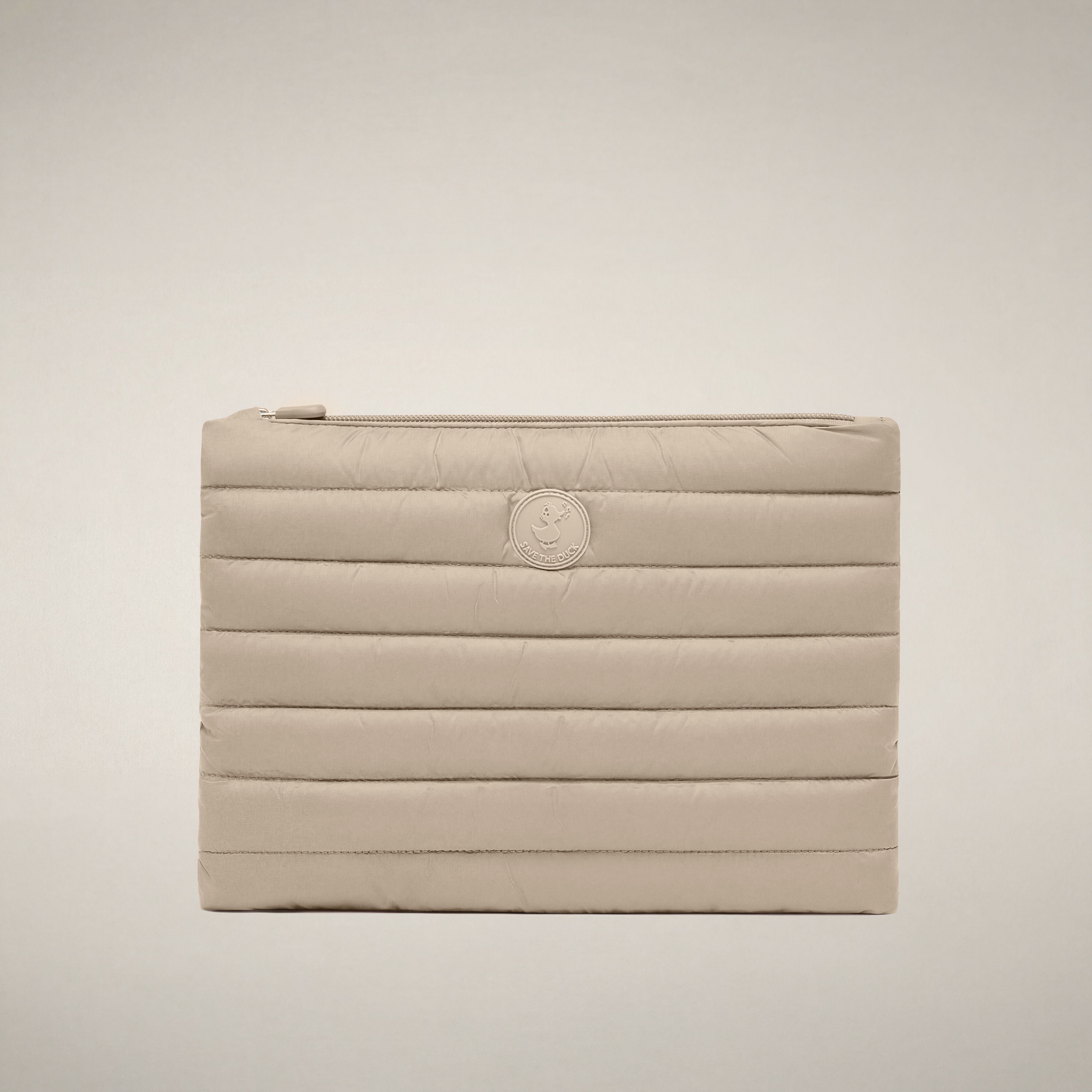 save-the-duck-thalassa-damen-pouch-clutch-beige-crema-gesteppt image 1
