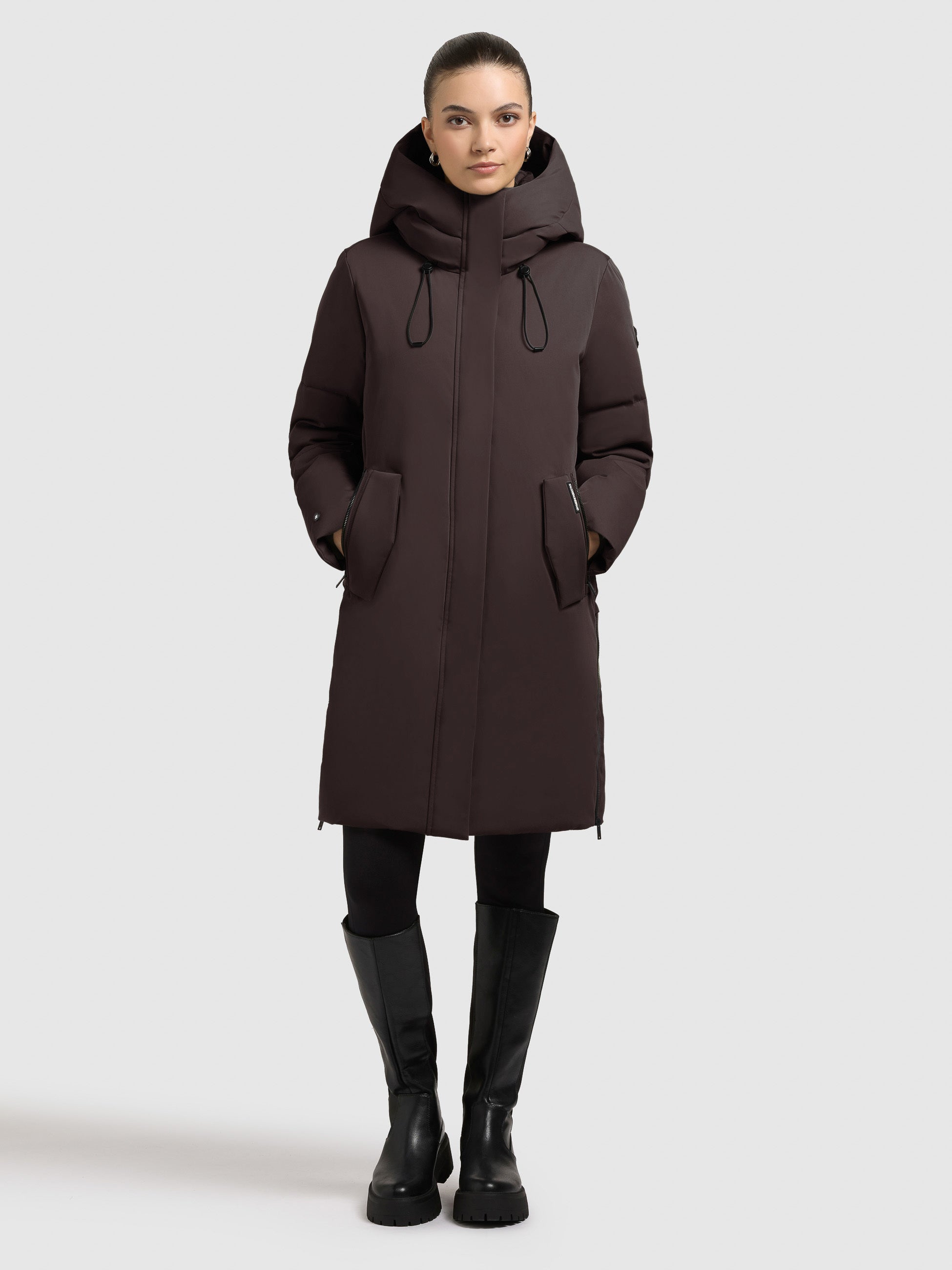khujo-mantel-nean-damen-kurzmantel-moody-plum image 2