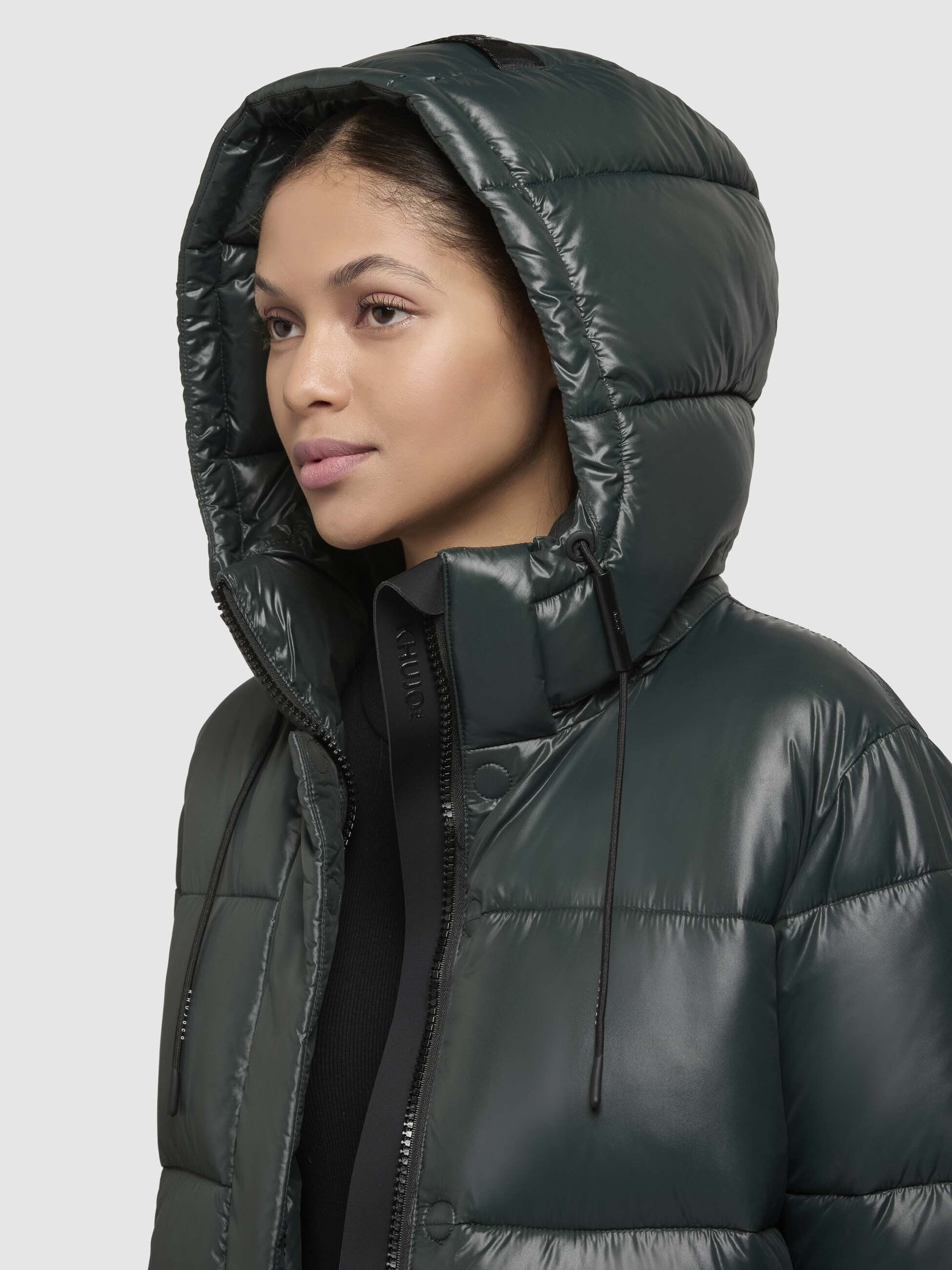 khujo-word3-satin-damen-steppjacke-dunkelgr-n image 7