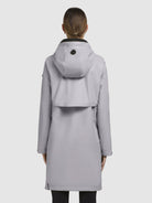 khujo-coat-liede-gray-purple-kurzer-damen-regenmantel-mit-kapuze image 3