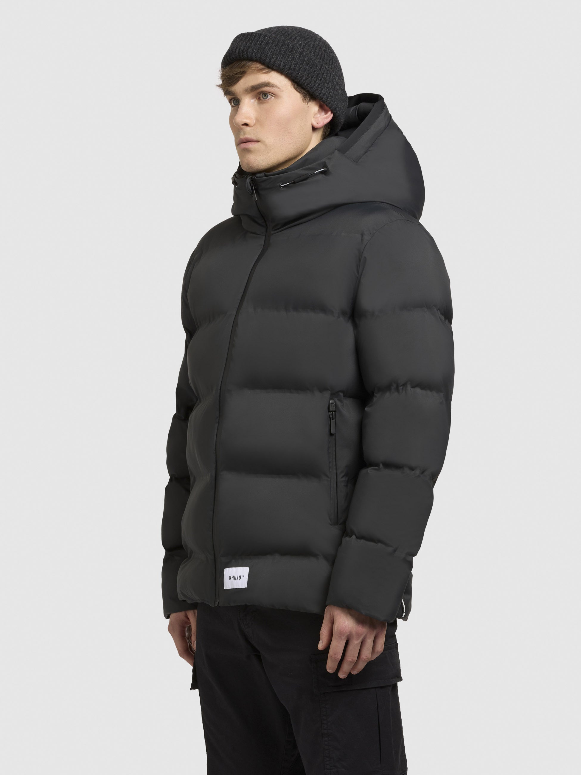 khujo-jacke-silas2-dunkelgrau-warm-wattierte-steppjacke-mit-kapuze image 5