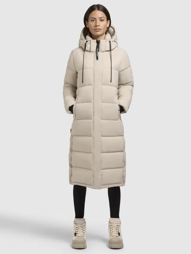 khujo-coat-julina3-matt-light-beige-steppmantel-knielang-mit-kapuze-f-r-damen image 1