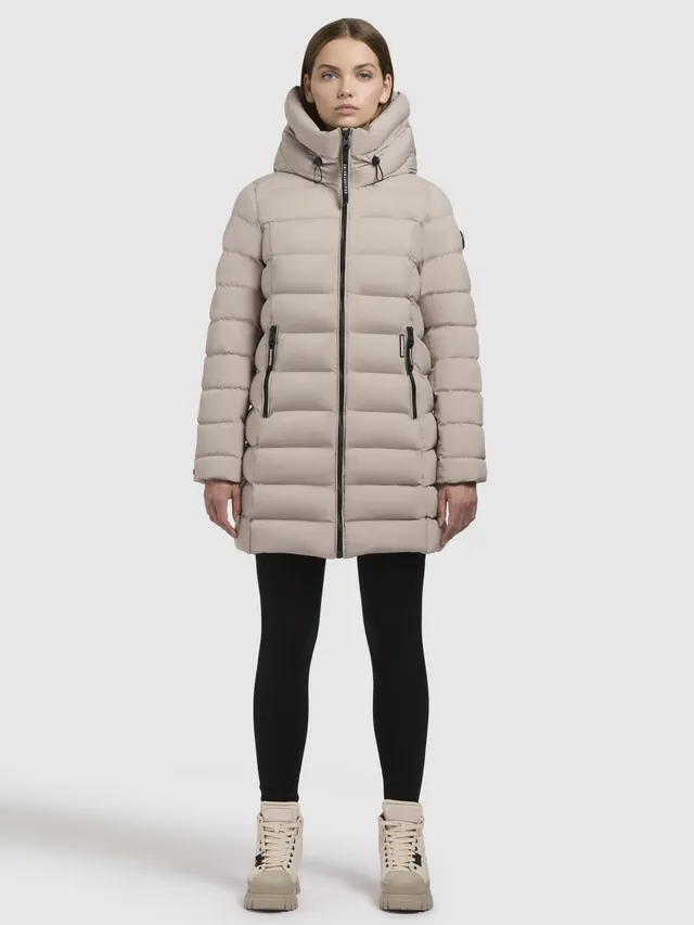 khujo-jacke-nekar-hellbeige-gesteppte-damen-steppjacke-mit-kapuze image 1