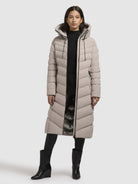khujo-coat-stoane-light-beige-wadenlanger-gesteppter-damen-mantel-mit-kapuze image 6