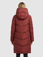 khujo-coat-jange-dark-red-damen-steppmantel-knielang image 3