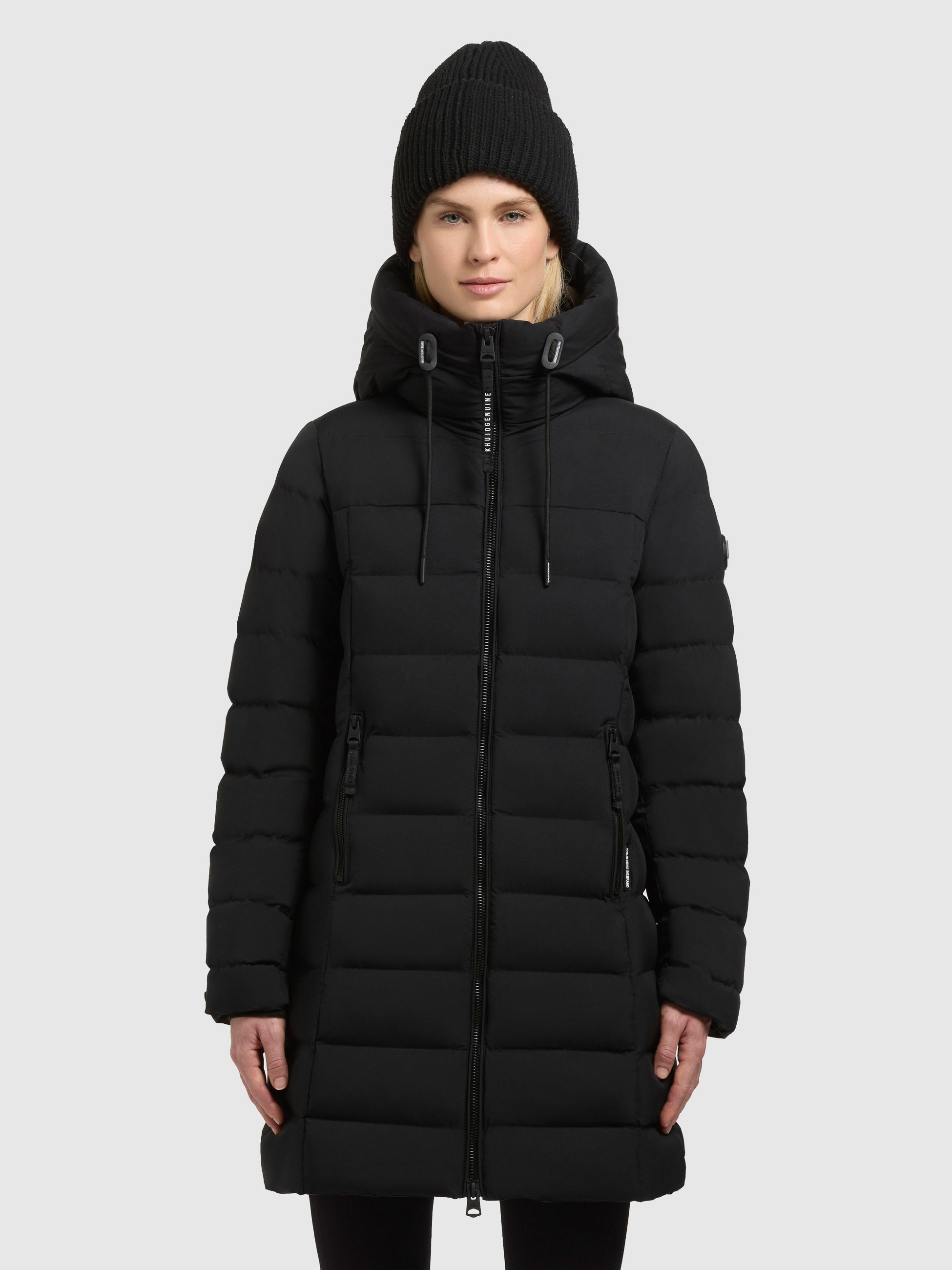 khujo-jacke-neptar-black-damen-steppjacke-leicht-mit-kapuze image 4