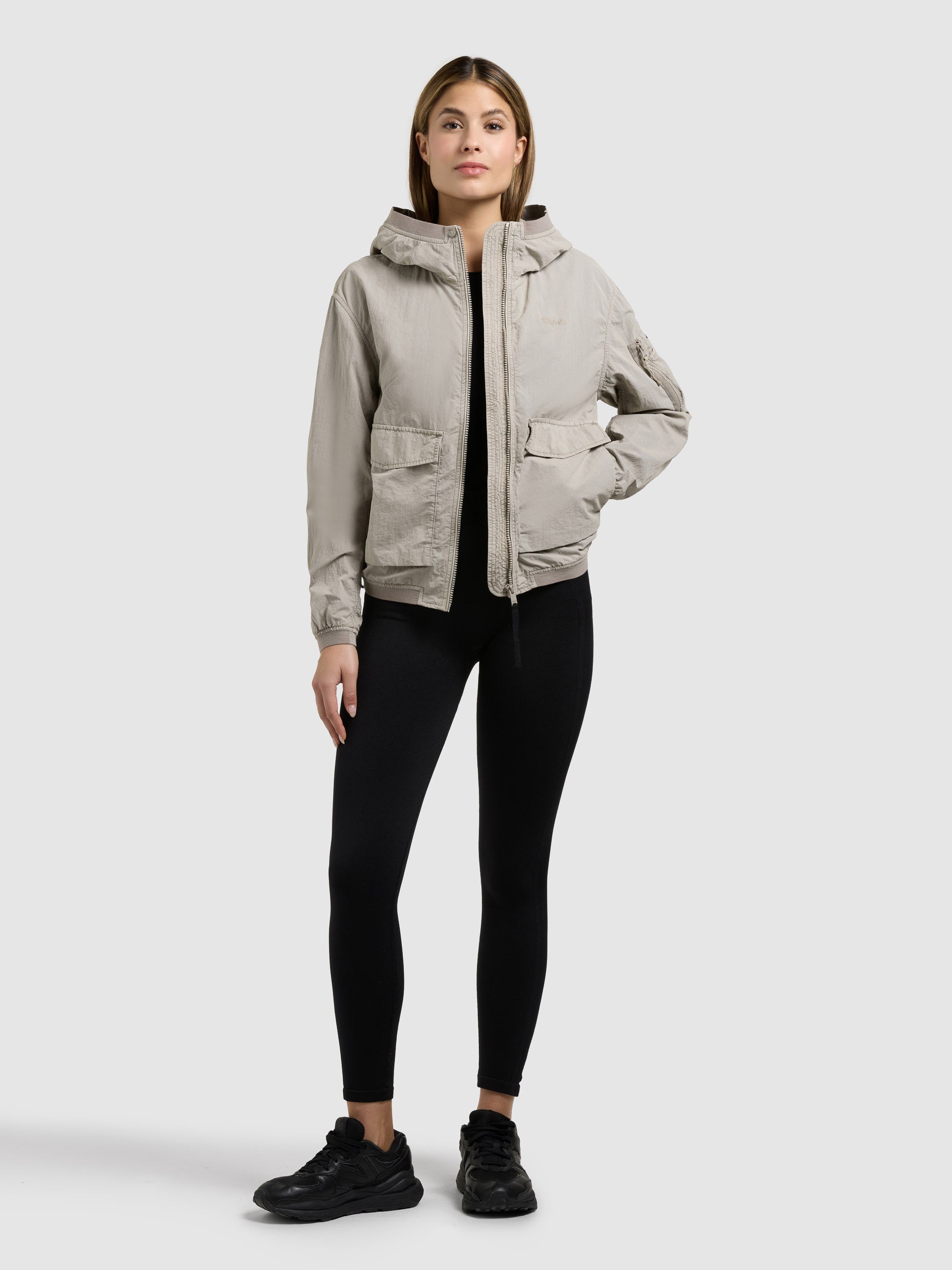 khujo-vona-damen-bomberjacke-bone-beige-leichte-ungef-tterte-blousonjacke image 2