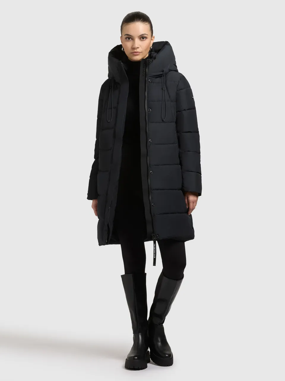 khujo-coat-heather-port-blue-steppcoat-kurz-mit-kapuze image 1