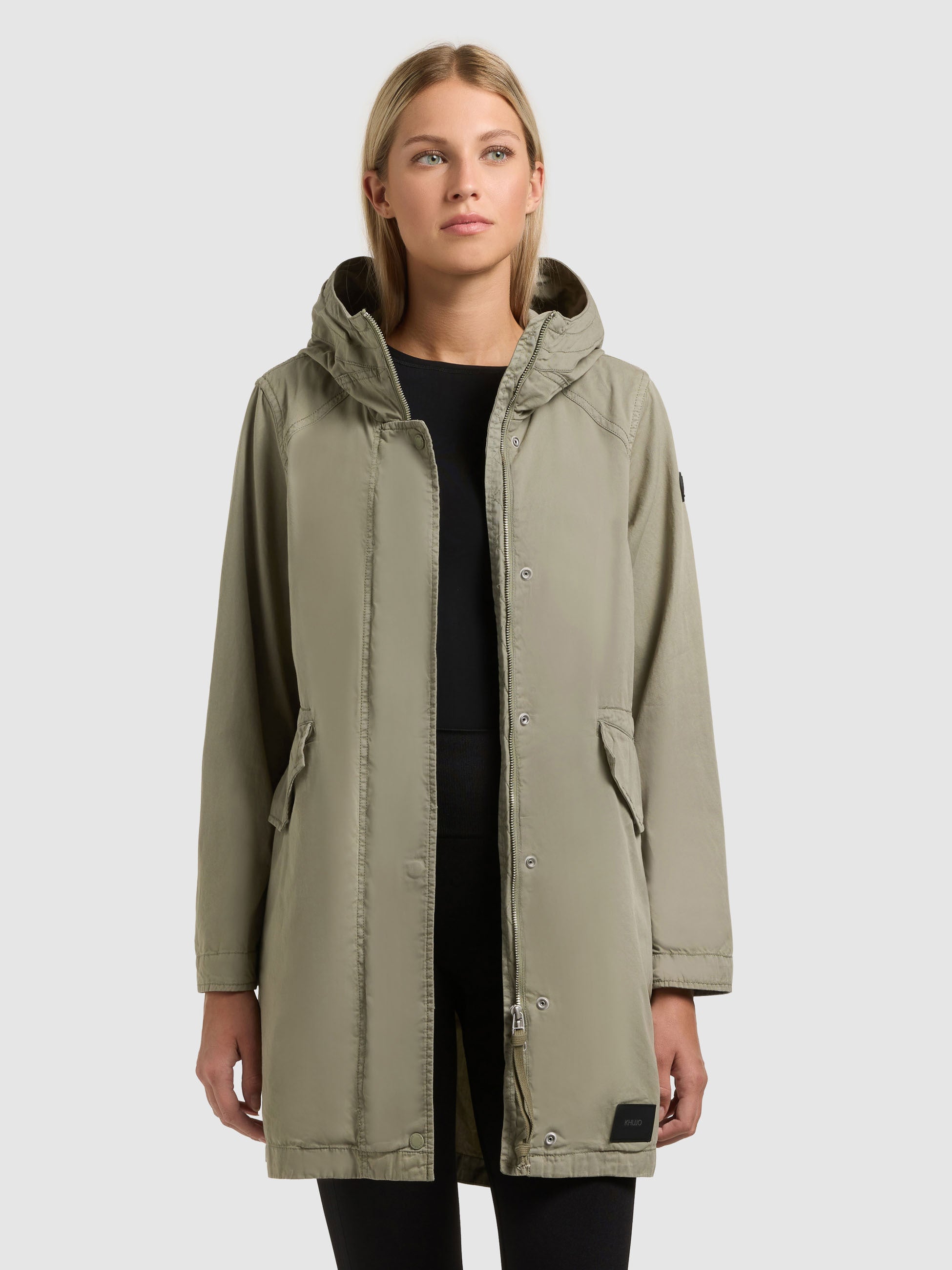 khujo-mantel-nika-reet-green-parka-damen-regular-fit-baumwoll-twill image 4