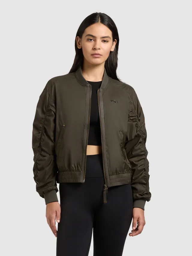 khujo-jacke-tuvay-bomberjacke-blouson-in-olive-aus-fliegerseide image 1