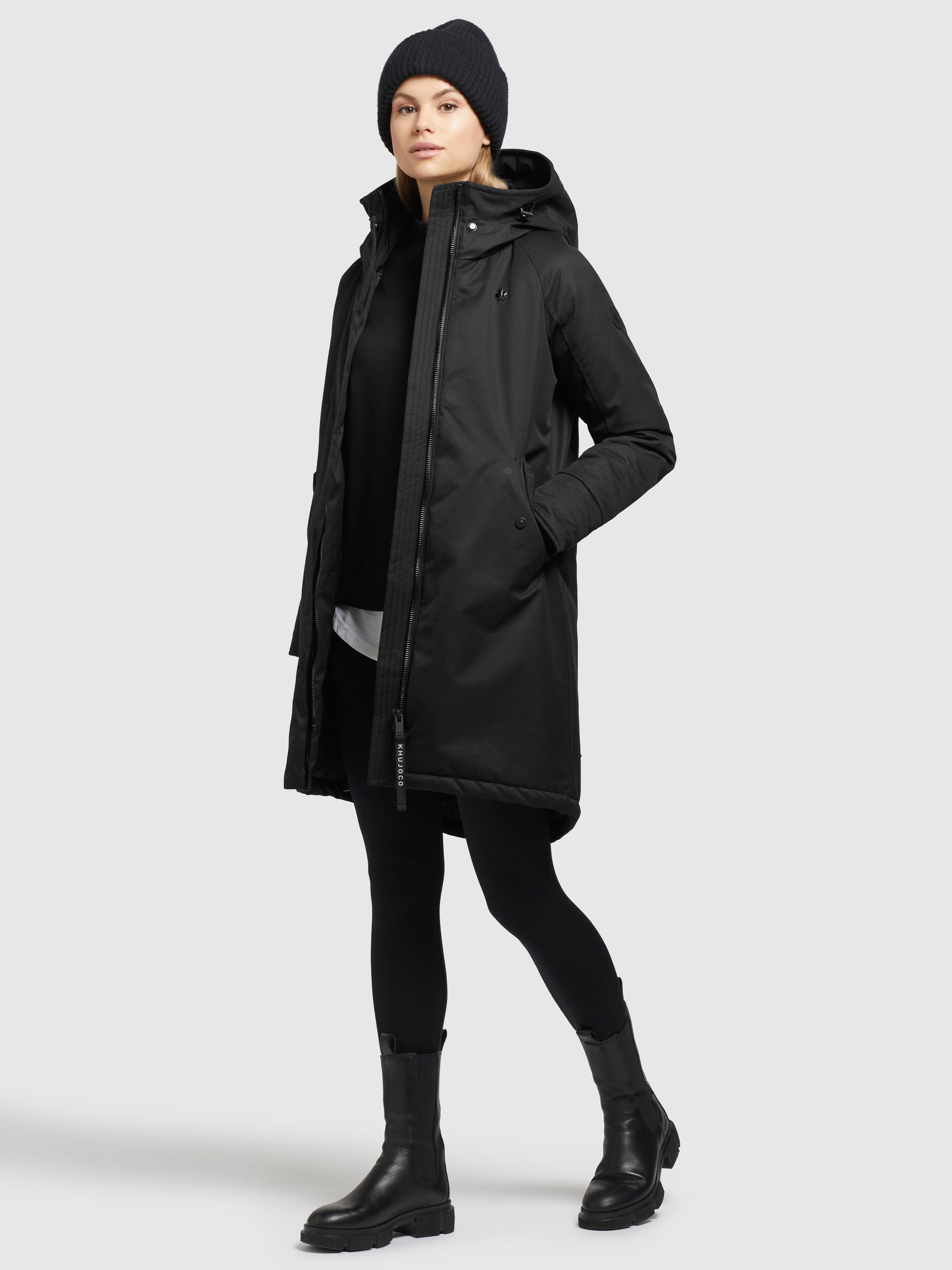 khujo-mantel-laria-damen-parka-wintermantel-regular-fit-schwarz image 5
