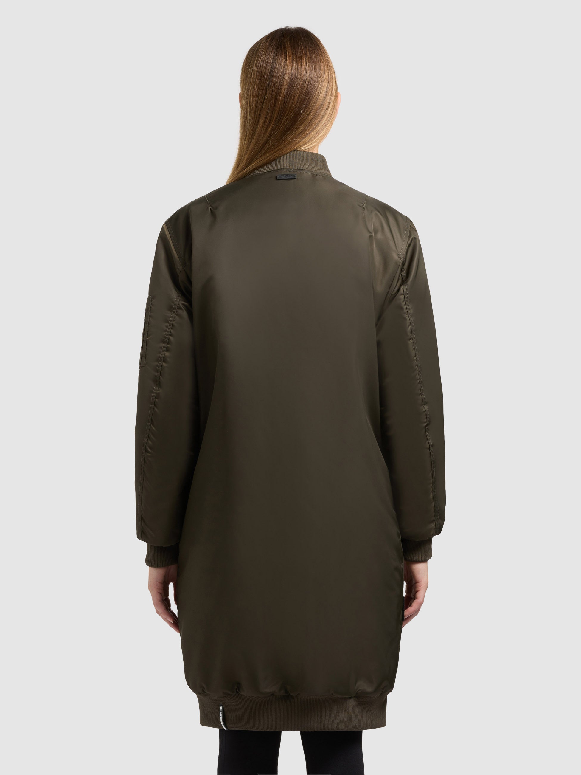 khujo-mantel-lulu-forest-green-damen-wintermantel-bomber-loose-fit image 3