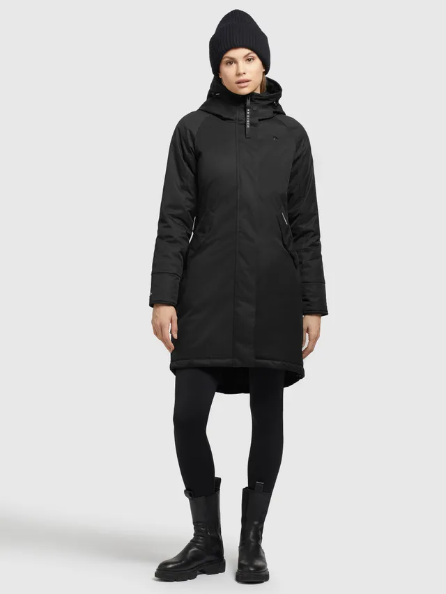 khujo-mantel-laria-damen-parka-wintermantel-regular-fit-schwarz image 1