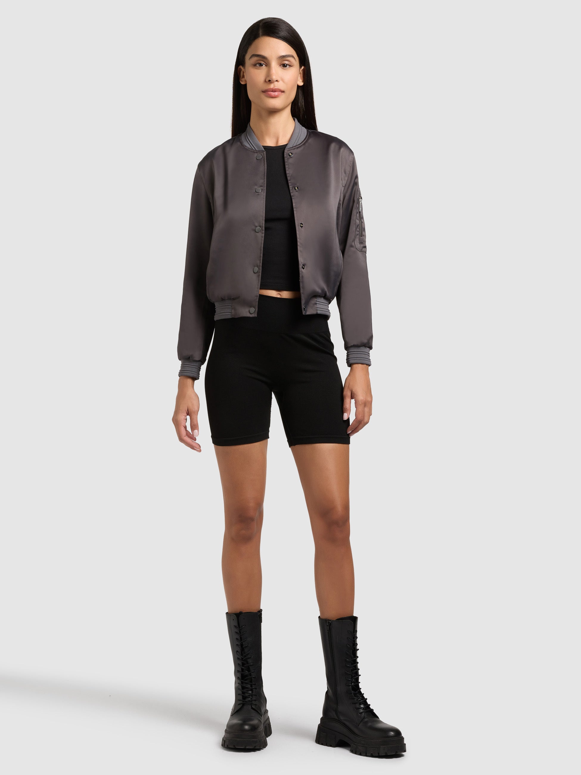 khujo-jacke-tami-slate-grey-damen-bomberjacke-aus-satin image 6