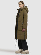 khujo-coat-miri2-khaki-knielang image 2