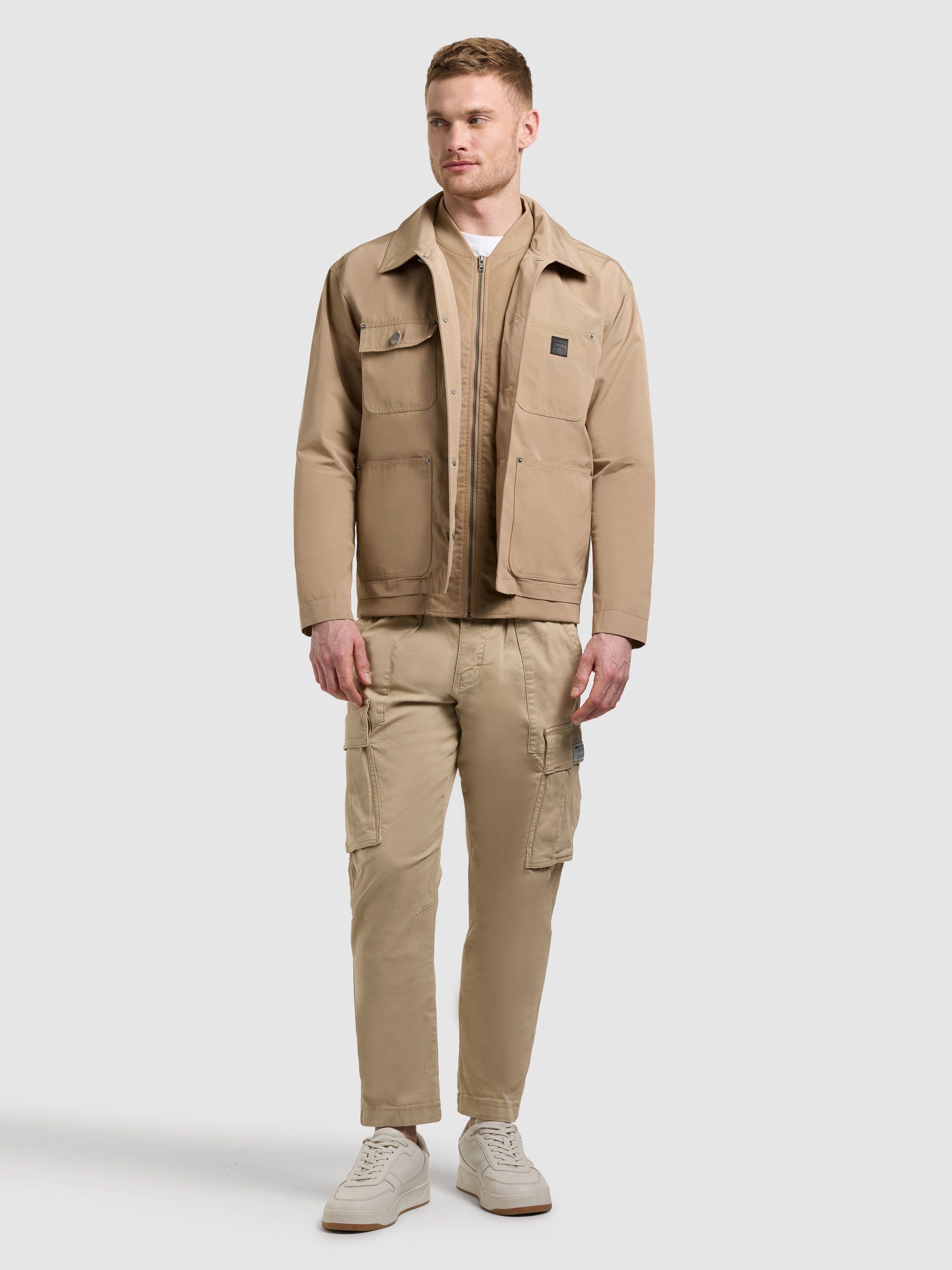 khujo-raise-light-camel-fieldjacket-cargojacke-regular-fit image 2