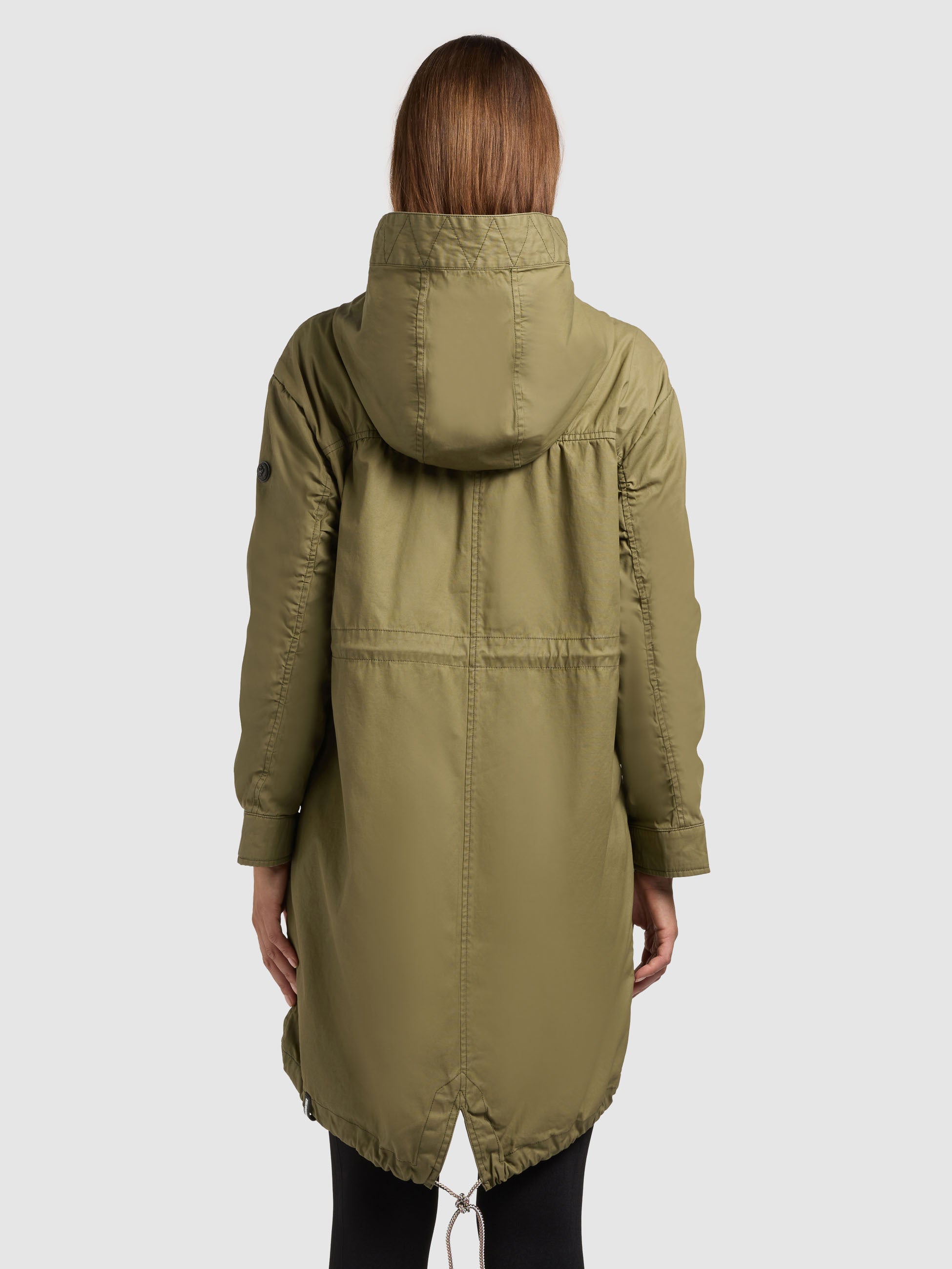 khujo-mantel-nele-olive-parka-aus-gewachster-baumwolle-mit-kapuze image 3