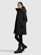 khujo-mantel-sina-black-damen-wintermantel-kurz-schwarz image 2