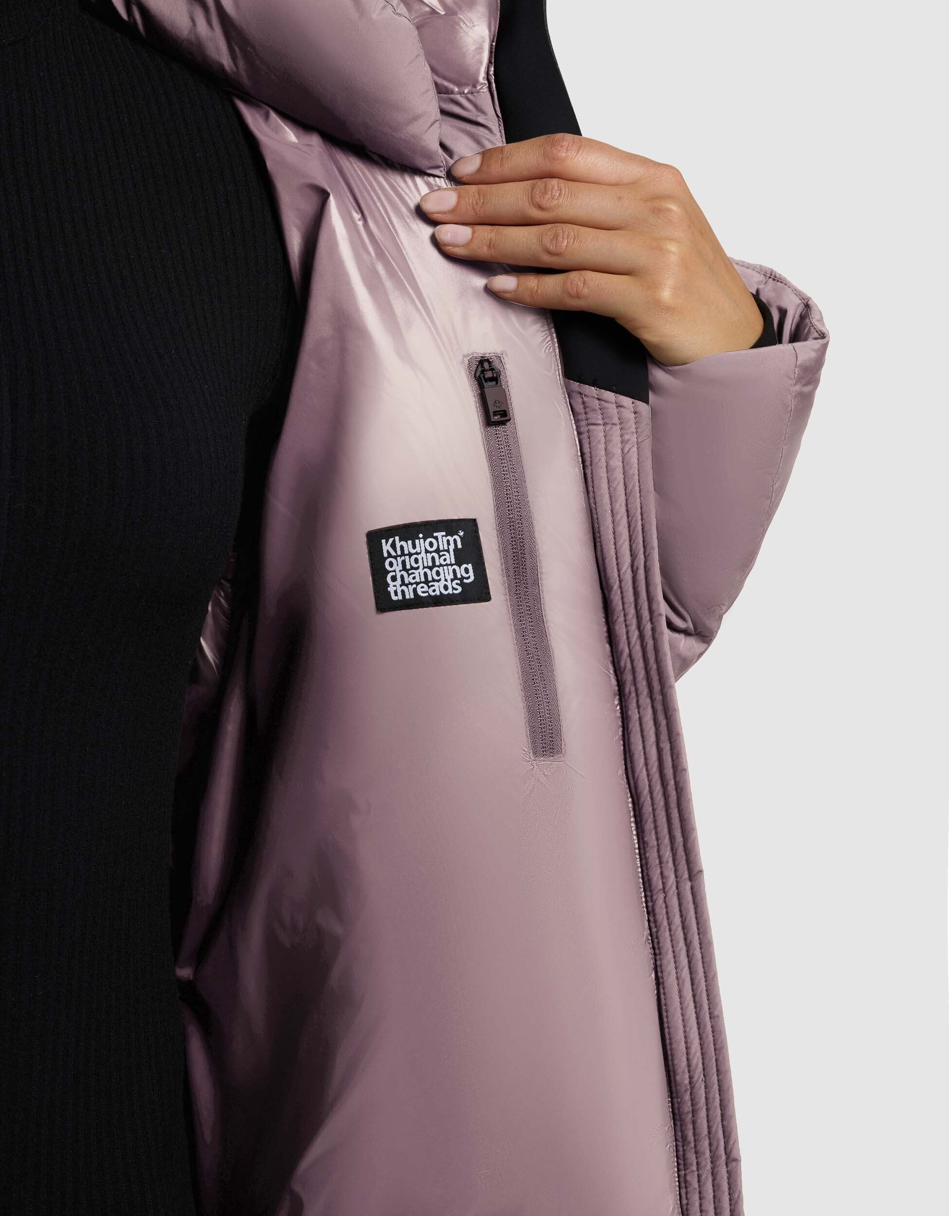 khujo-mantel-nalu-pale-mauve-knielanger-wattierter-steppmantel-damen image 8