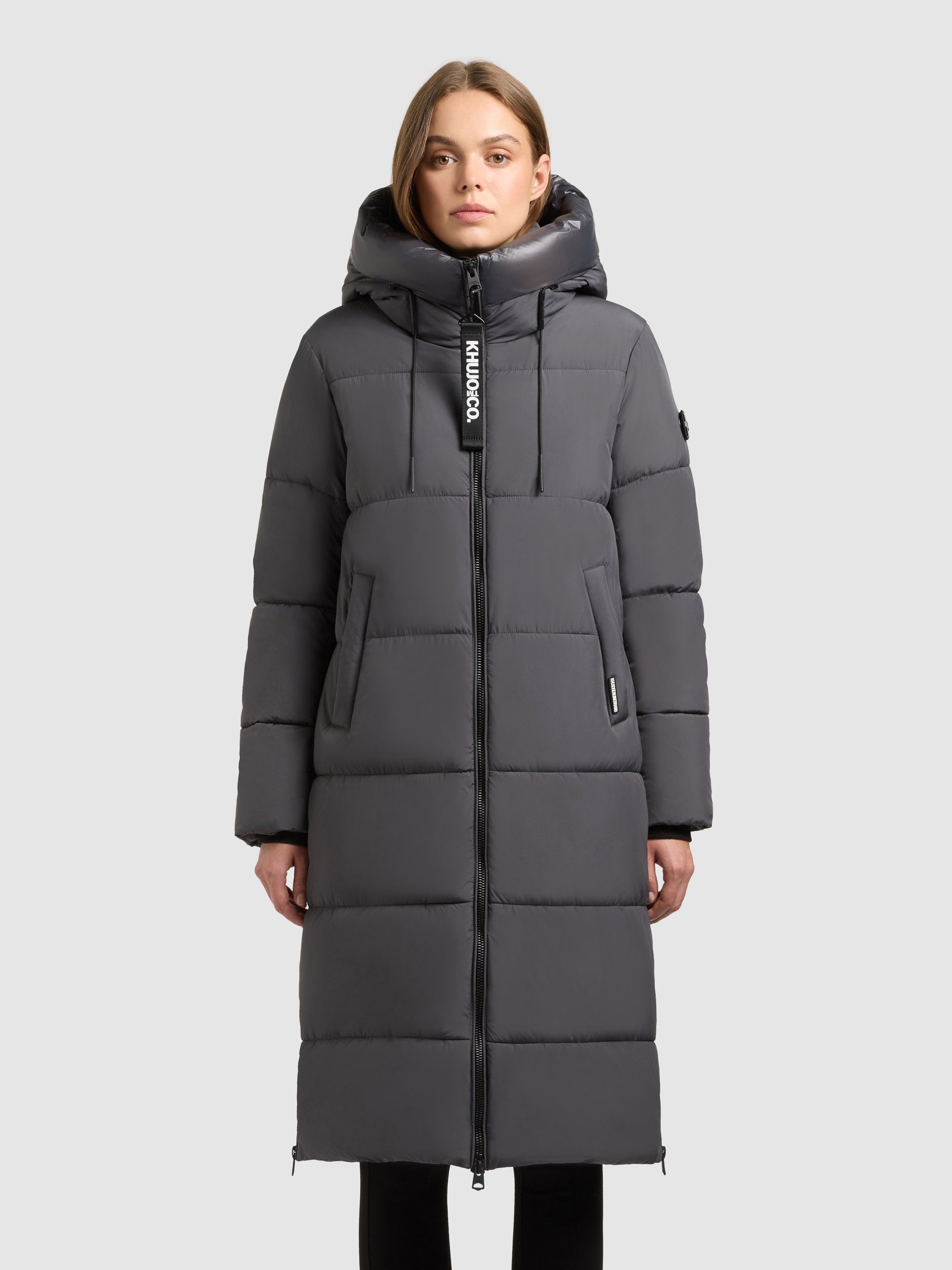khujo-nalu-damen-steppmantel-steel-grey-knielanger-wintermantel image 4