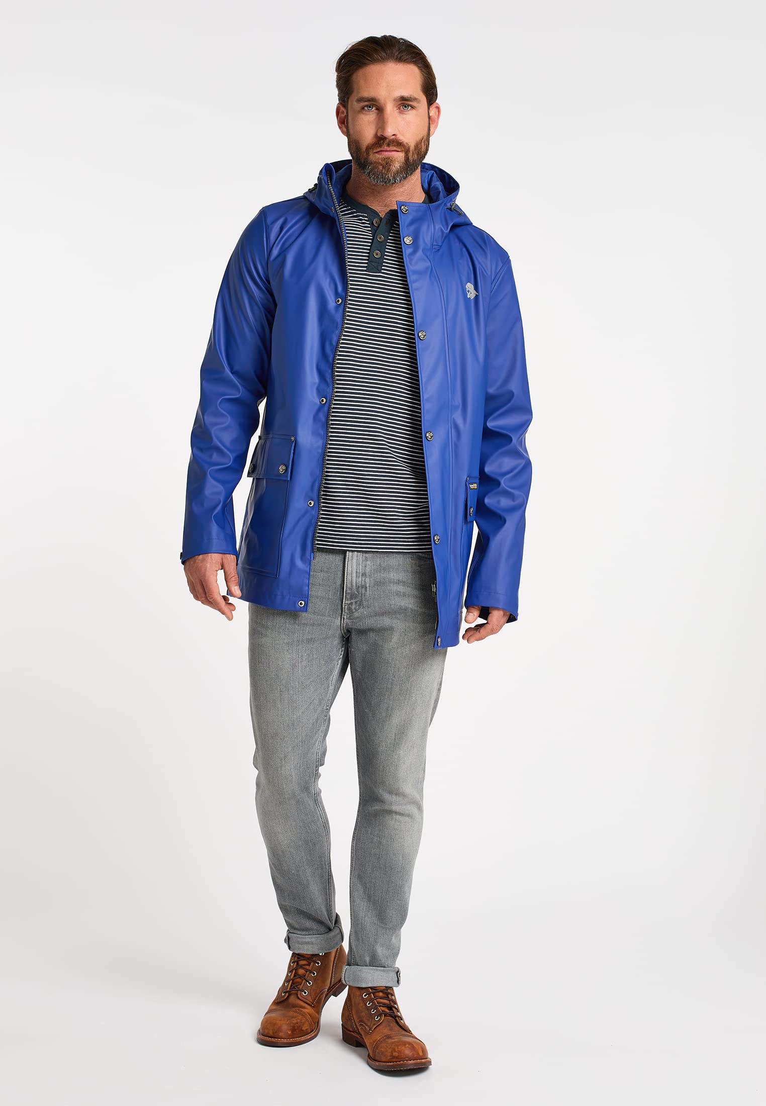schmuddelwedda-herren-regenjacke-wasserdicht-langarm-rei-verschluss-und-druckkno image 2