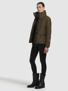 khujo-flaire-winterjacke-dunkel-olive image 2