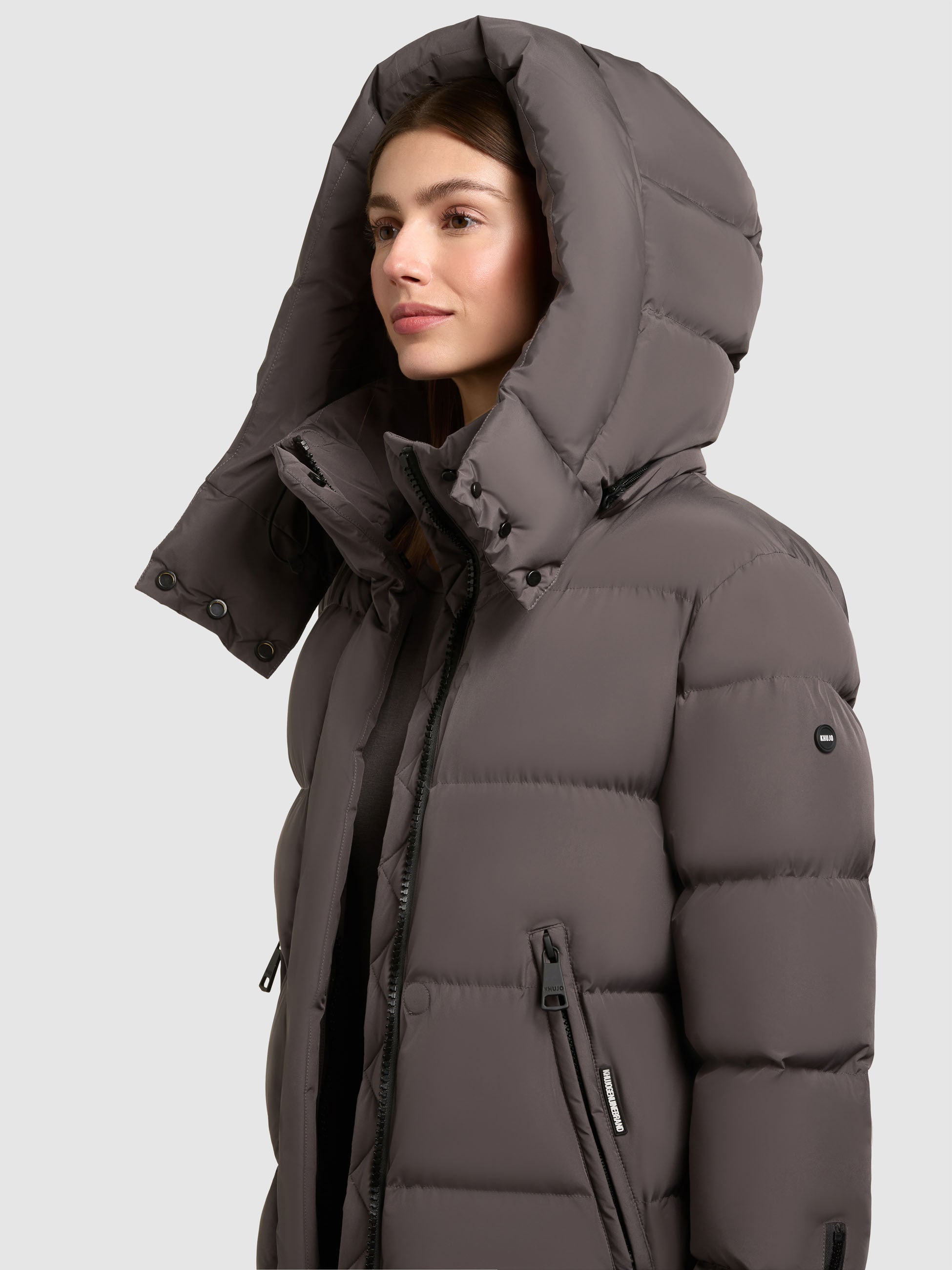 khujo-holly-damen-steppmantel-graphite-grey-fellimitat-kragen image 7
