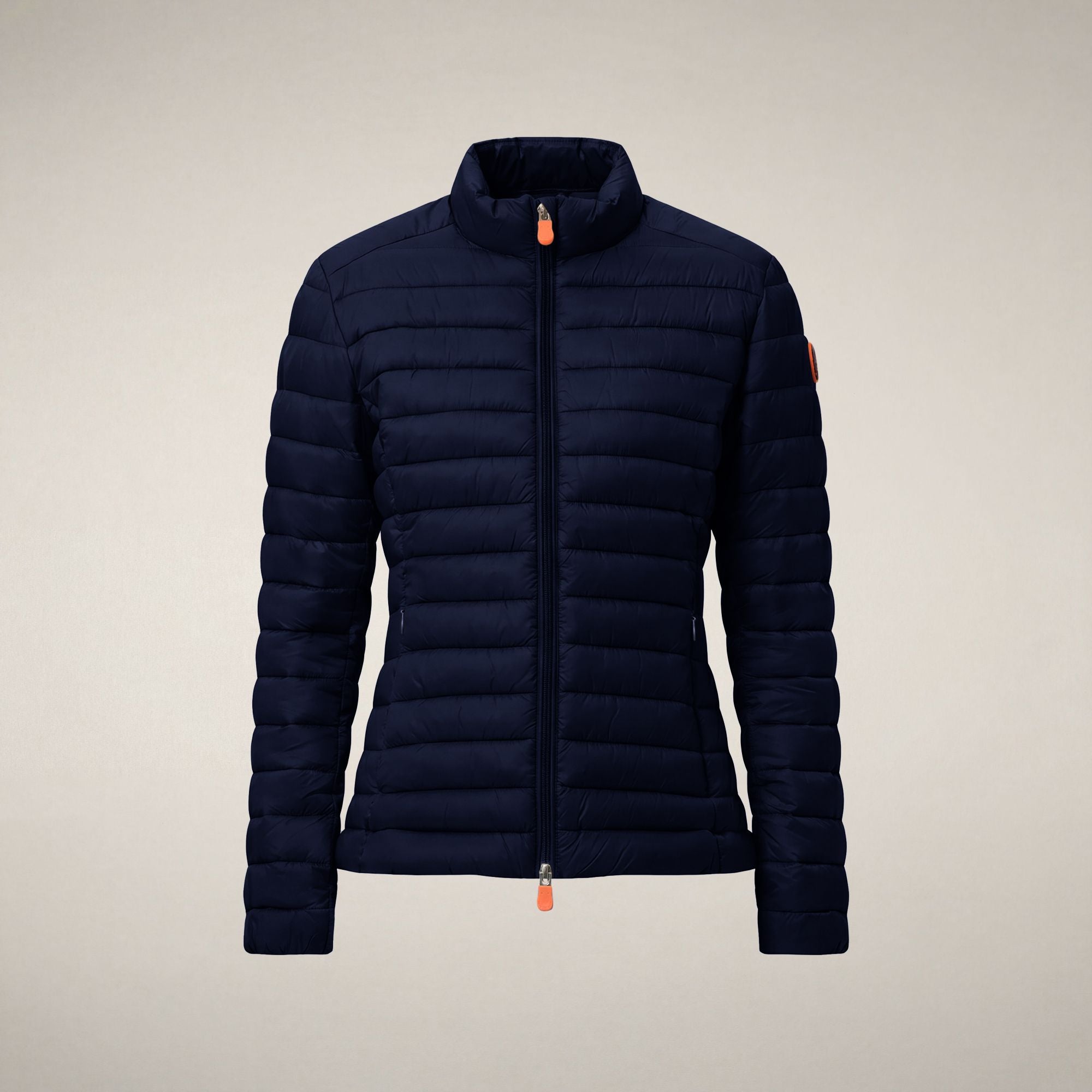 save-the-duck-carly-damen-pufferjacke-navyblau-mit-stehkragen image 3
