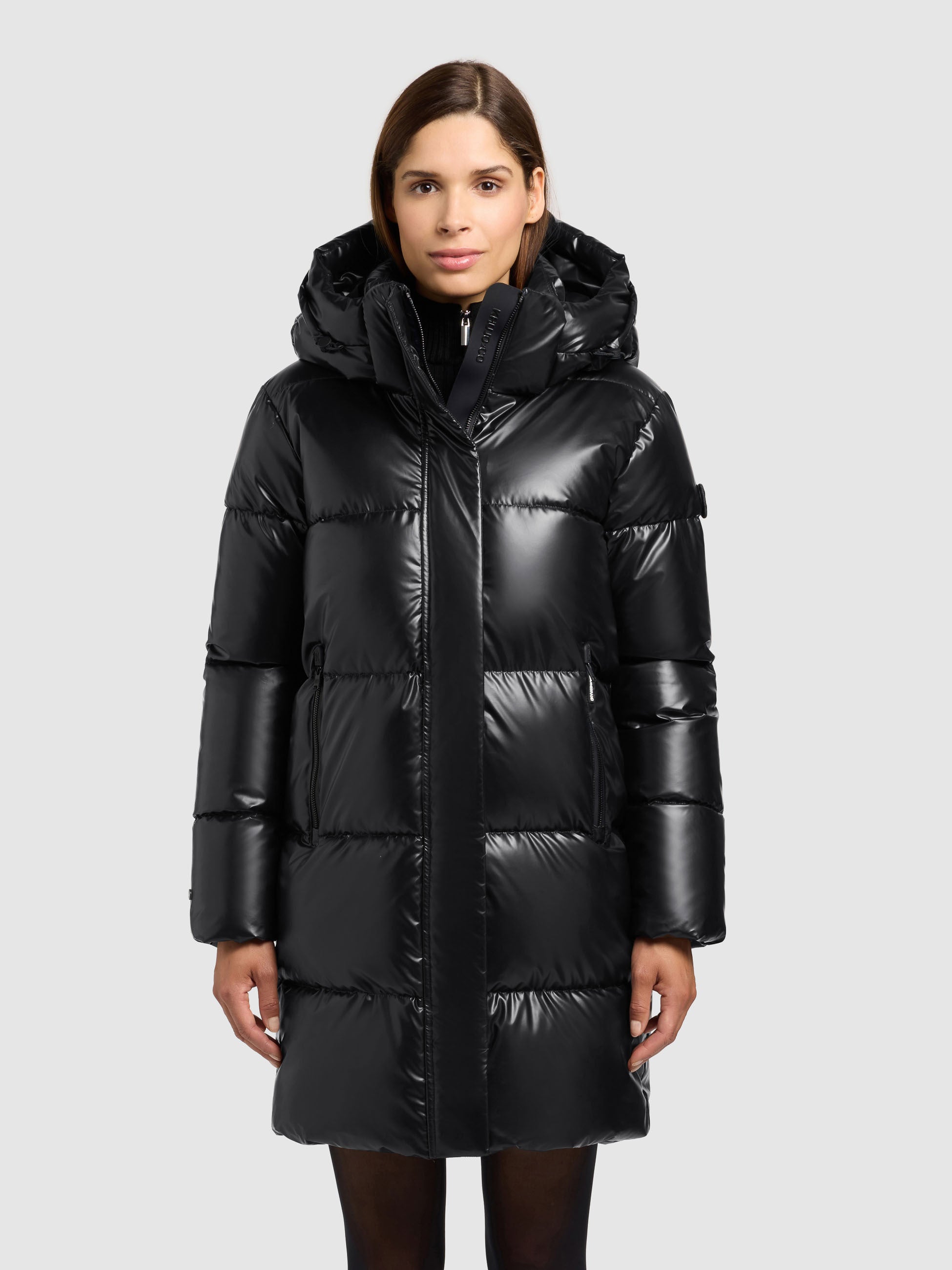 khujo-haya2-shiny-damen-steppmantel-black-loose-fit image 4