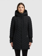 khujo-mantel-nita4-black-kurzmantel-gesteppt-tailliert image 4