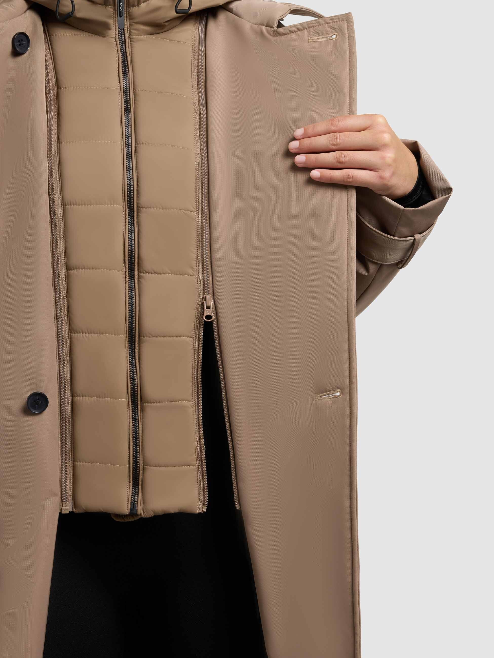 khujo-mantel-gora-cookie-beige-gef-tterter-trenchcoat-kurzmantel image 8