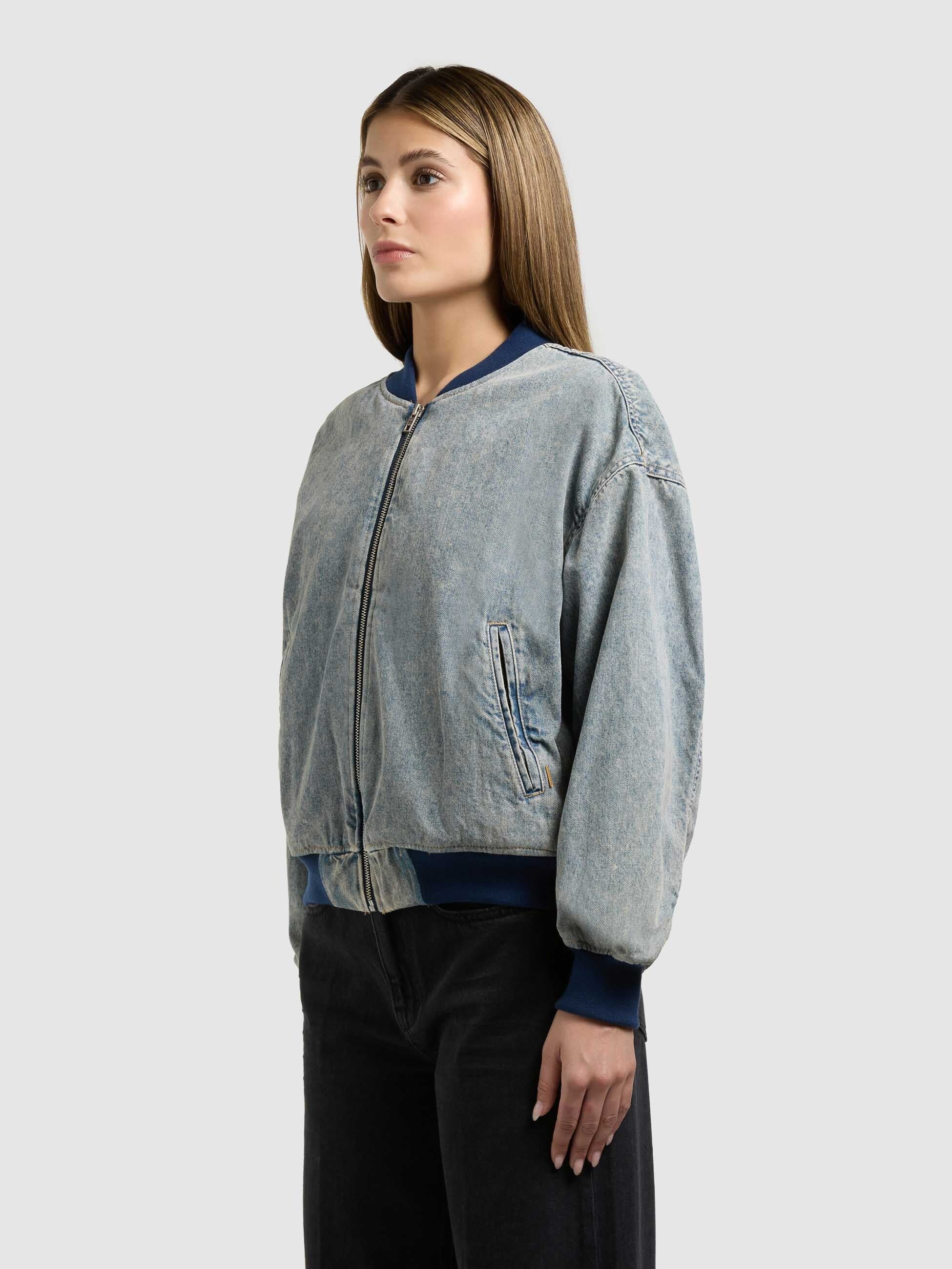 khujo-jacke-sissi-blue-acid-damen-bomberjacke-blouson-denim-vintage-look image 5