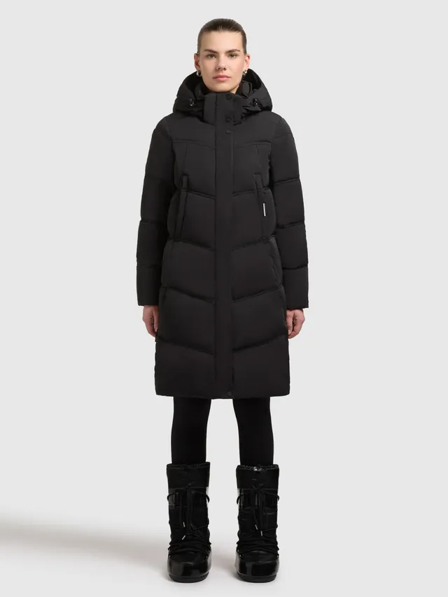 khujo-mantel-graya2-damen-steppmantel-black-knielang image 1