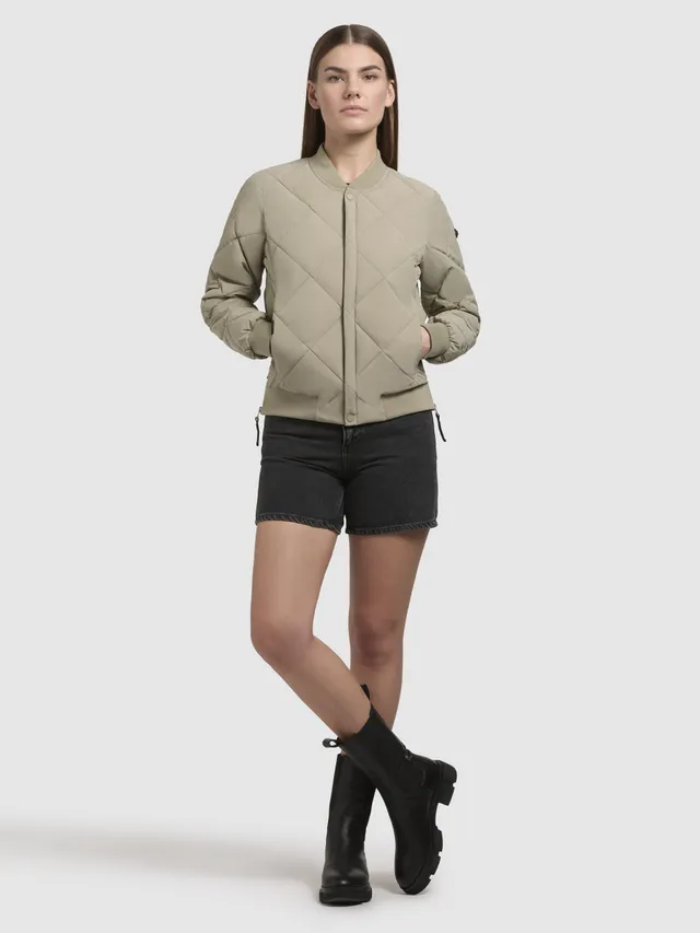 khujo-jacke-ange-damen-bomber-steppjacke-kurz-blassgr-n image 1